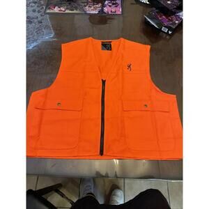 Browning Safety Hunting Vest Blaze Orange Men XXL Zip Up